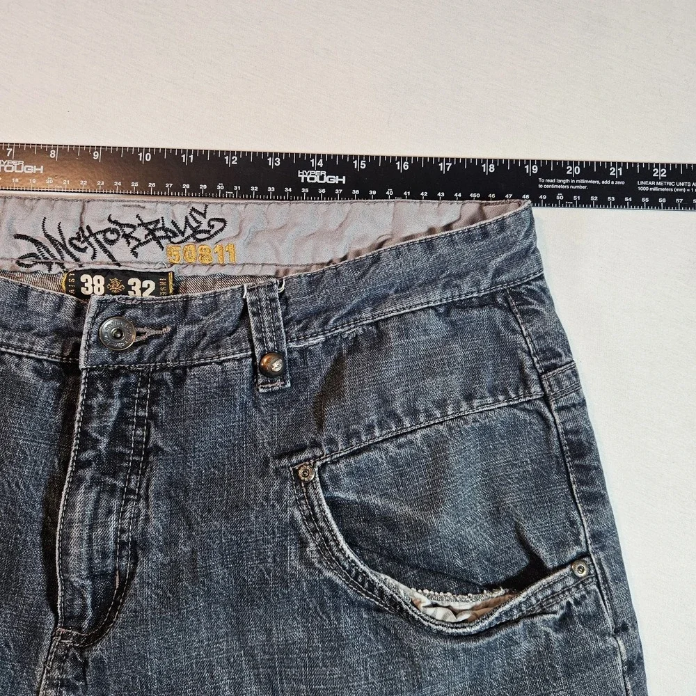 Anchor Blue Beyond Baggy Jeans Size 38x32 Y2K Skater Wide Leg Oversized‎